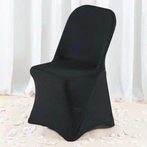 Ivory Polyester Square Top Banquet and Reusable 500 Chair Cover